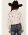 Image #4 - Cruel Girl Girls' Conversation Print Long Sleeve Pearl Snap Western Shirt , White, hi-res