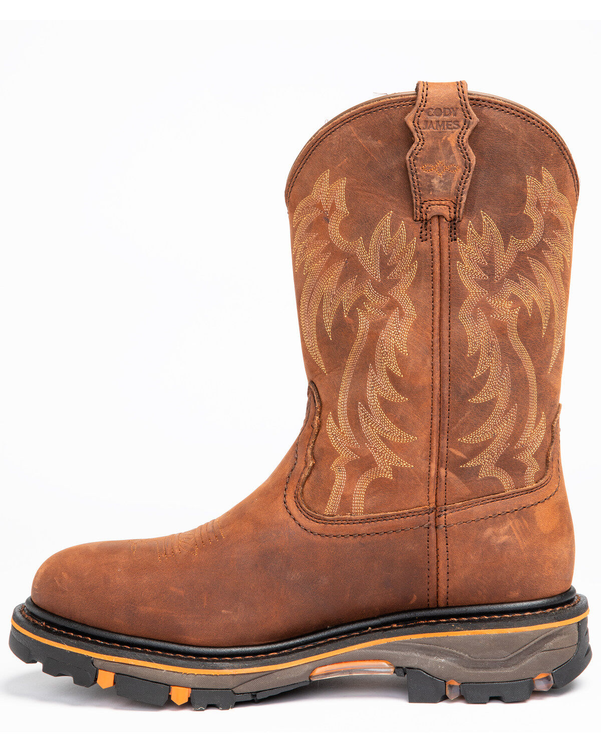Image #3 - Cody James Men's 11" Waterproof Decimator Western Work Boots - Steel Toe, Brown, hi-res