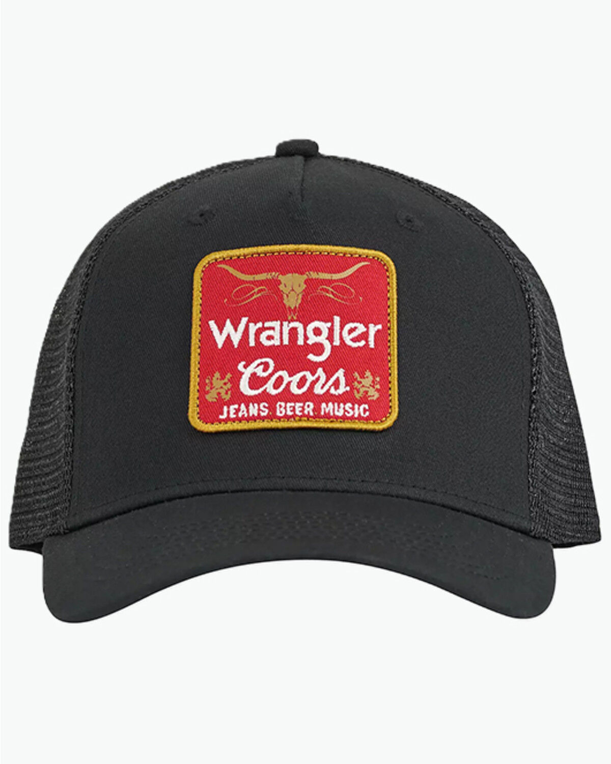 Image #1 - Wrangler X Coors Banquet Men's Steer Patch Ball Cap, Black, hi-res