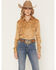 Image #1 - Cowgirl Hardware Women's Faux Suede Long Sleeve Snap Stretch Western Shirt, , hi-res
