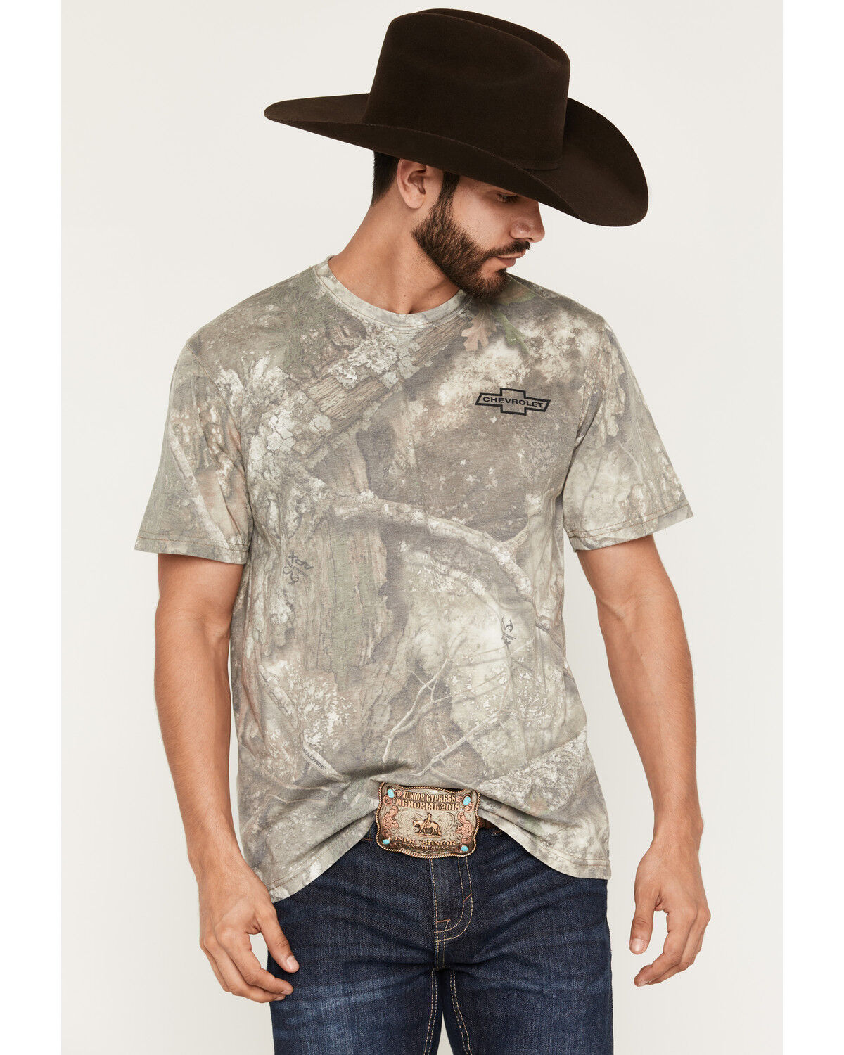 Image #2 - Buckwear Men's Chevy All American Camo Print Short Sleeve Graphic T-Shirt, Camouflage, hi-res