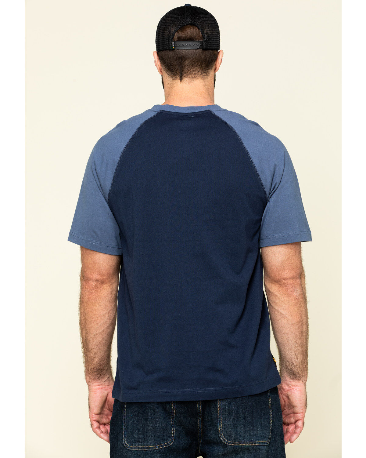 Image #2 - Hawx Men's Navy Midland Short Sleeve Baseball Work T-Shirt, Navy, hi-res