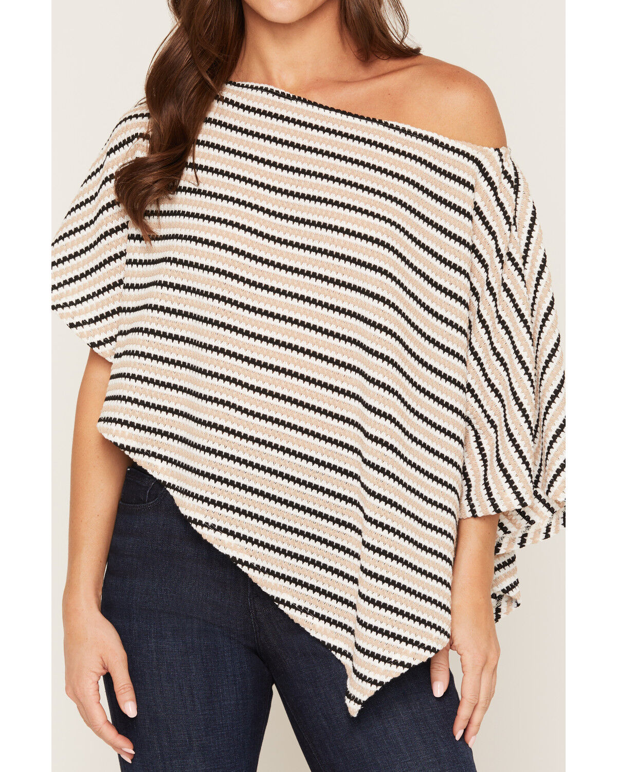 Image #3 - Wild Moss Women's Asymmetrical Poncho Top, Tan, hi-res