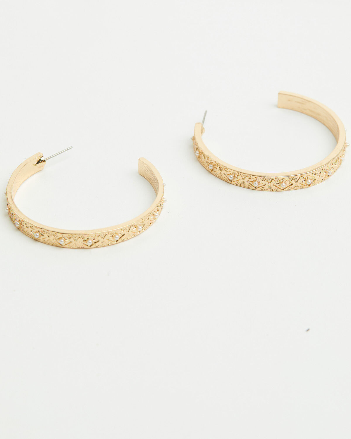 Image #1 - Shyanne Women's Boho Thick Gold Earrings, Gold, hi-res