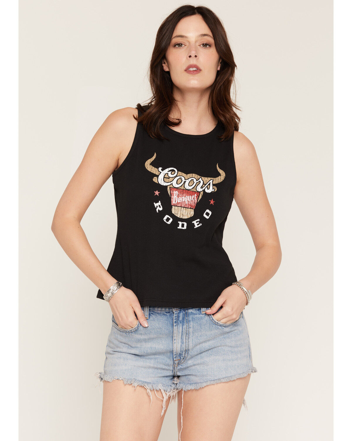 Coors Women's Steer Logo Graphic Tank Top, Black, hi-res