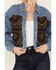 Image #3 - Cleo + Wolf Women's Medium Wash Denim and Blanket Jacket , Medium Wash, hi-res