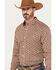 Image #2 - RANK 45&reg; Men's Spur Printed Long Sleeve Button-Down Stretch Western Shirt, Pecan, hi-res