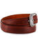 Image #2 - 3D Men's Genuine Leather Belt, Brown, hi-res