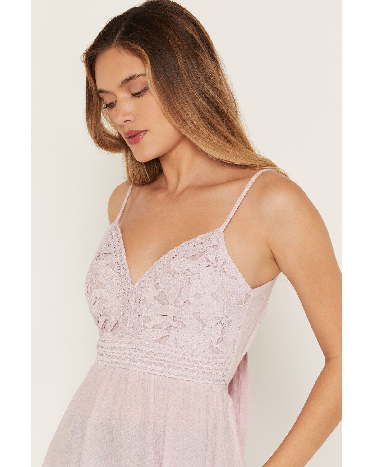 Image #2 - Shyanne Women's Crochet Front Sleeveless Top, Violet, hi-res