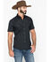 Image #1 - Ely Cattleman Men's Tone On Tone Western Shirt, Black, hi-res