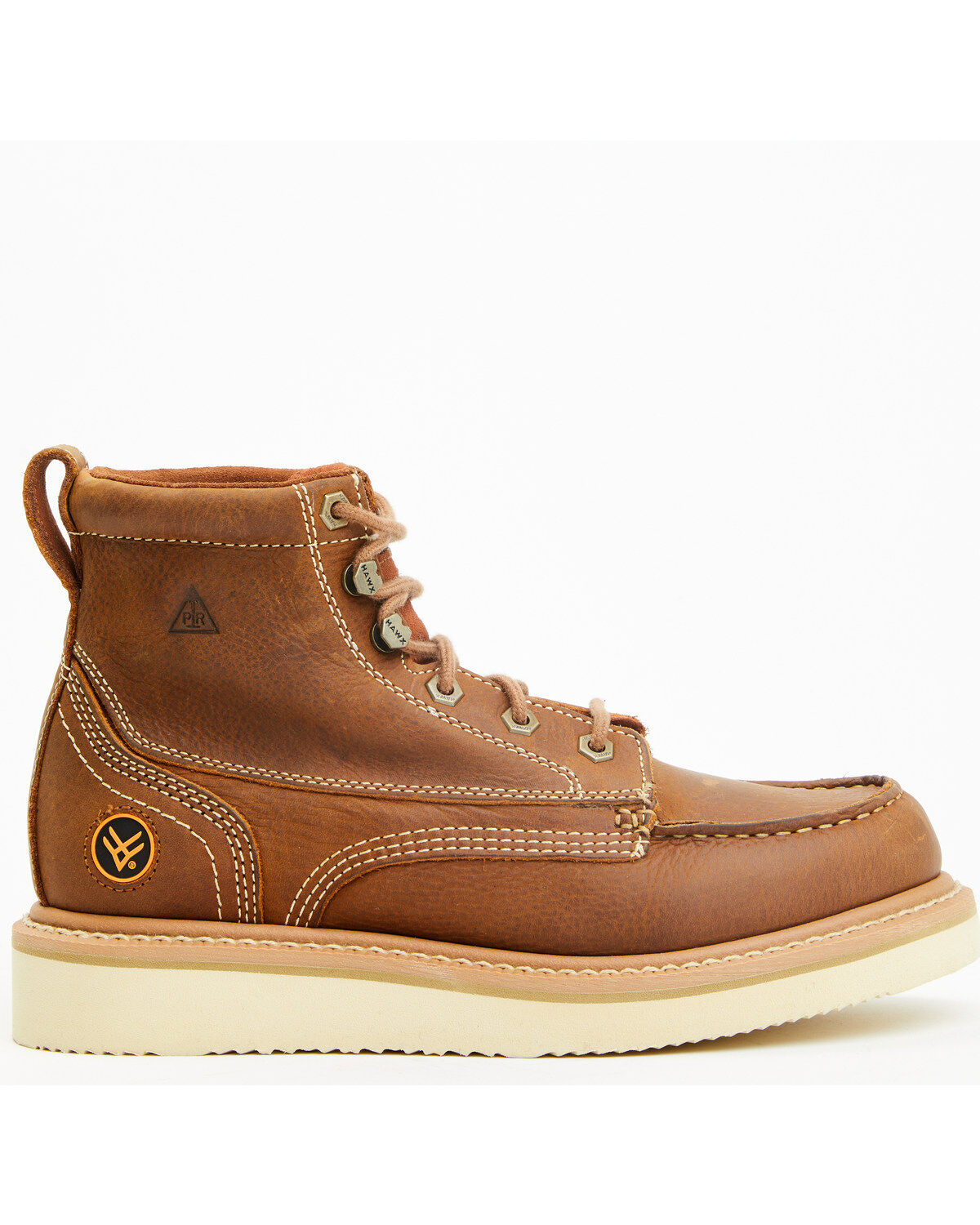 Image #2 - Hawx Men's 6" Grade Moc Work Boots - Soft Toe, Tan, hi-res