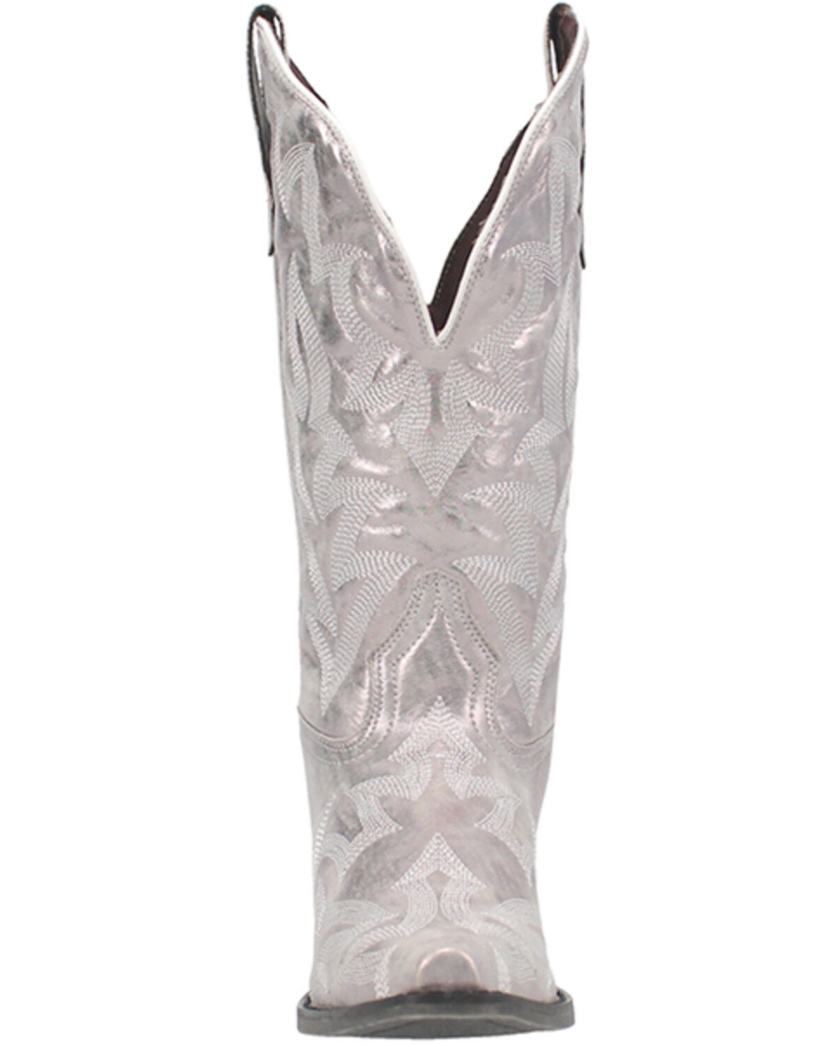 Image #4 - Laredo Women's Dream Girl Western Boots - Snip Toe, Silver, hi-res