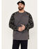 Image #1 - Ariat Men's FR Stretch Camo Print Long Sleeve Baseball Work T-Shirt, Charcoal, hi-res