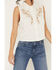 Image #3 - Wrangler Retro Women's Embroidered Sleeveless Snap Western Shirt, White, hi-res