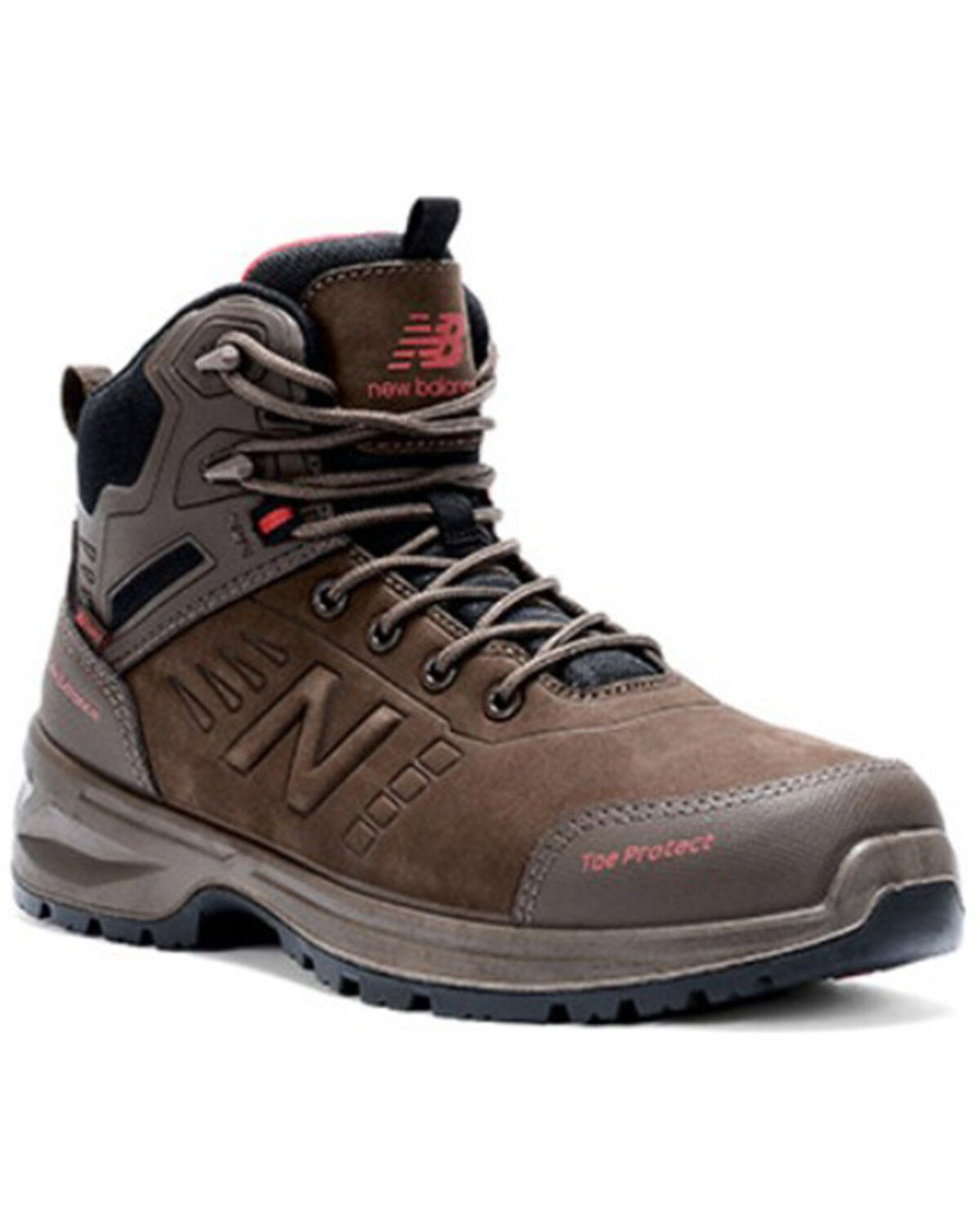 Image #1 - New Balance Men's Calibre Lace-Up Work Boots - Composite Toe, Brown, hi-res