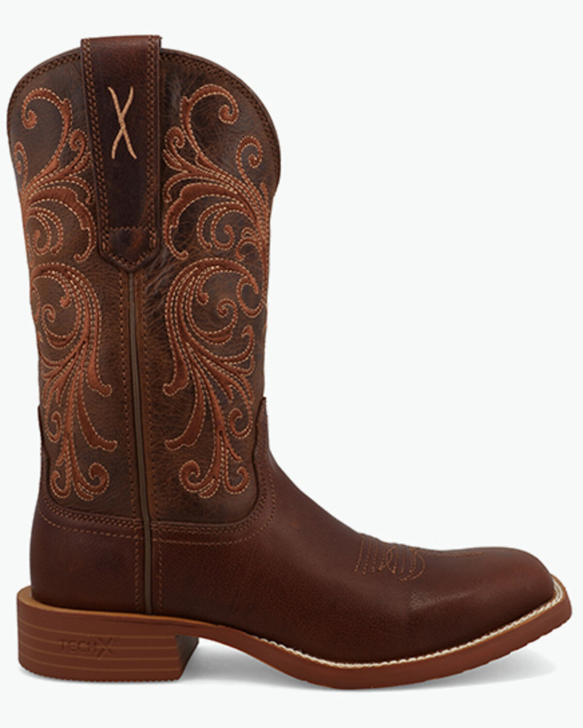 Image #2 - Twisted X Women's 11" Tech X&trade; Performance Western Boots - Broad Square Toe, Brown, hi-res