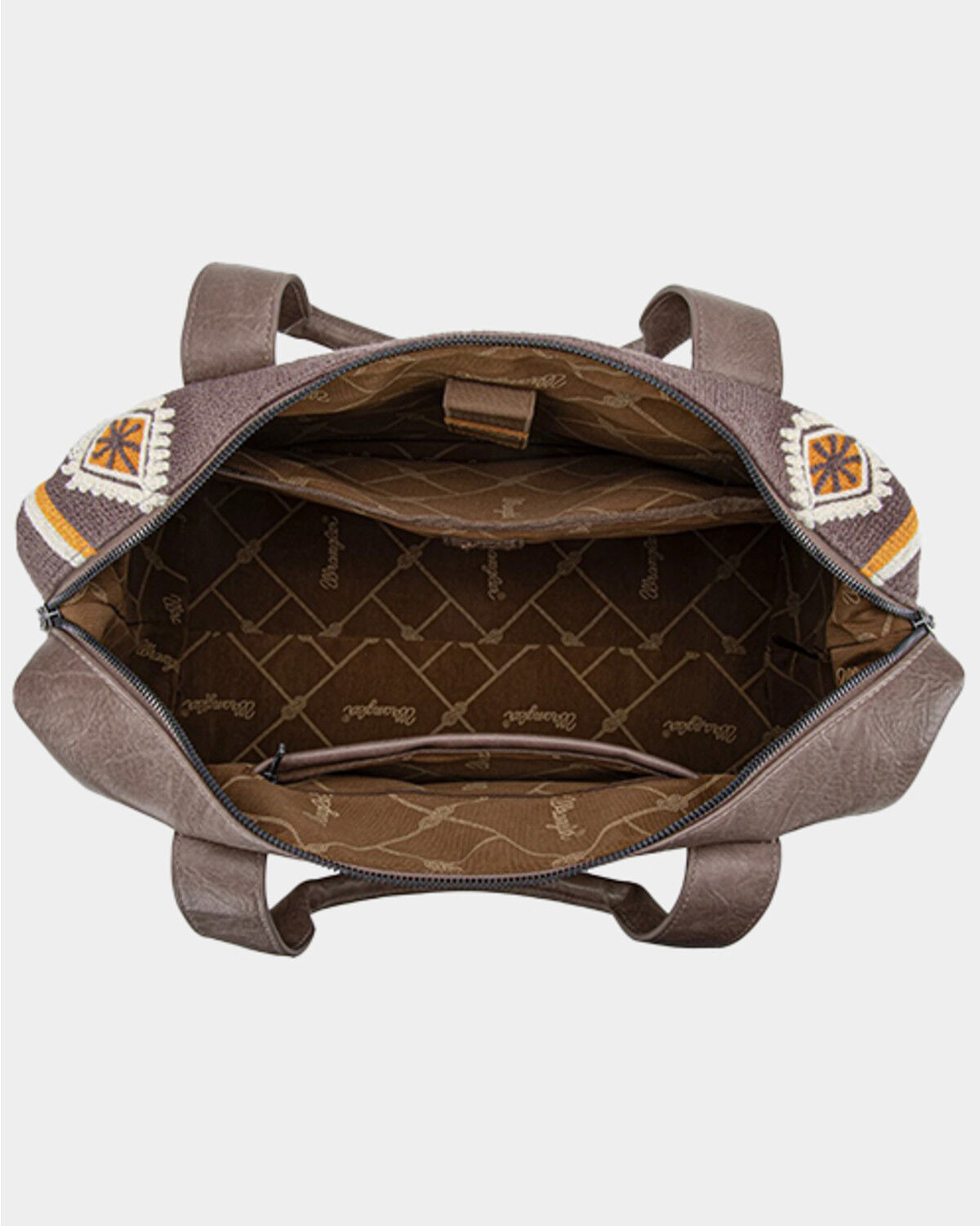Image #5 - Wrangler Southwestern Print Duffle Bag, Coffee, hi-res