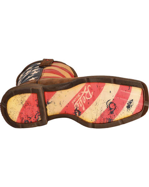 Image #5 - Durango Men's Patriotic Square Toe Western Boots, Brown, hi-res