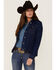 Image #2 - RANK 45&reg; Women's Signature Denim Pocket Stitch Rancher Jacket, Medium Wash, hi-res