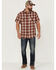 Image #2 - Brothers and Sons Men's Large Plaid Short Sleeve Button Down Western Shirt, Red, hi-res