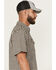 Image #2 - Moonshine Spirit&reg; Men's Checkers Plaid Print Short Sleeve Snap Western Shirt, Tan, hi-res