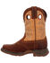 Image #3 - Durango Boys' Lil Rebel Embroidered Western Boots - Broad Square Toe, Brown, hi-res