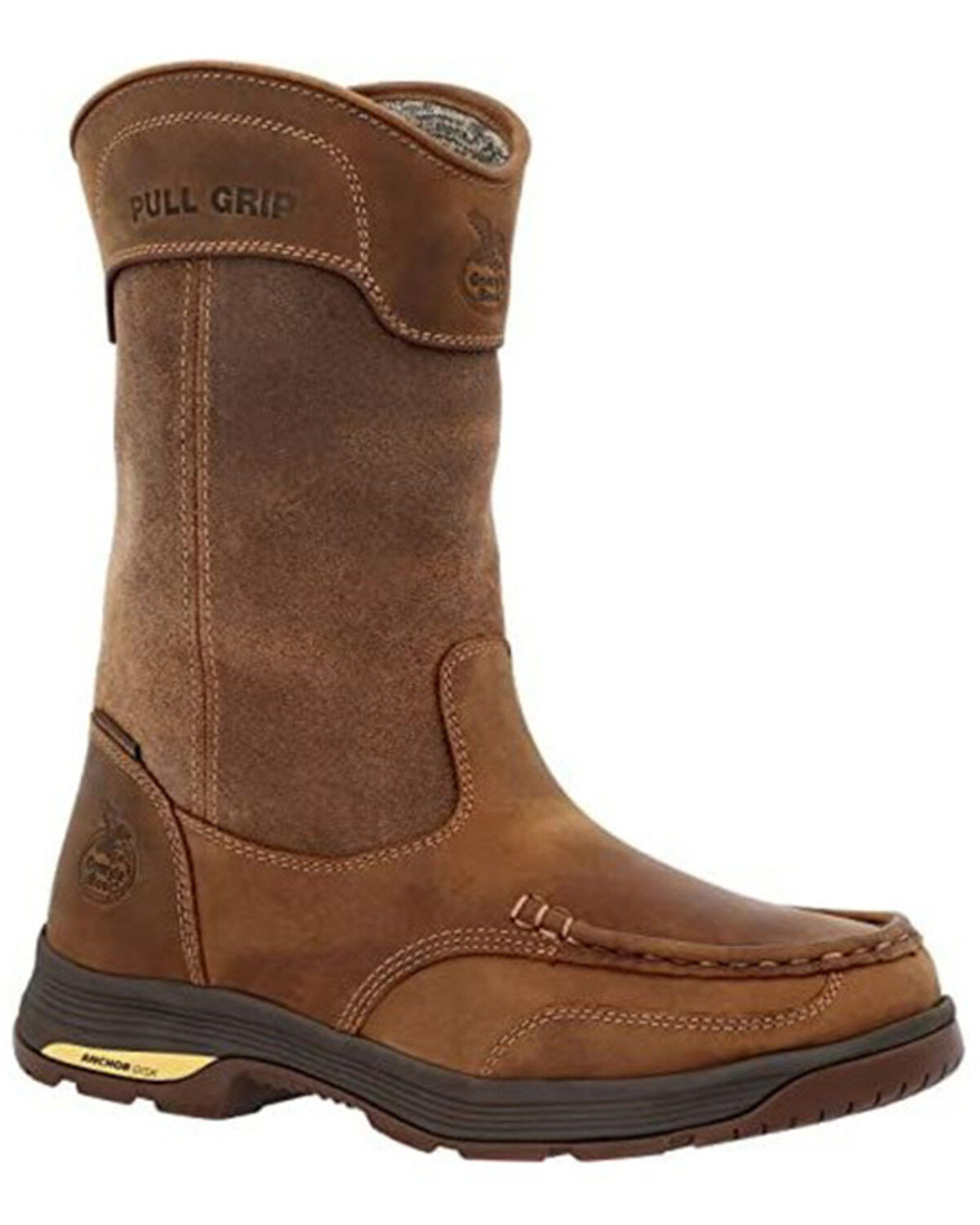 Image #1 - Georgia Boot Men's Athens Superlyte Waterproof Wellington Pull On Western Boots - Alloy Toe, Brown, hi-res