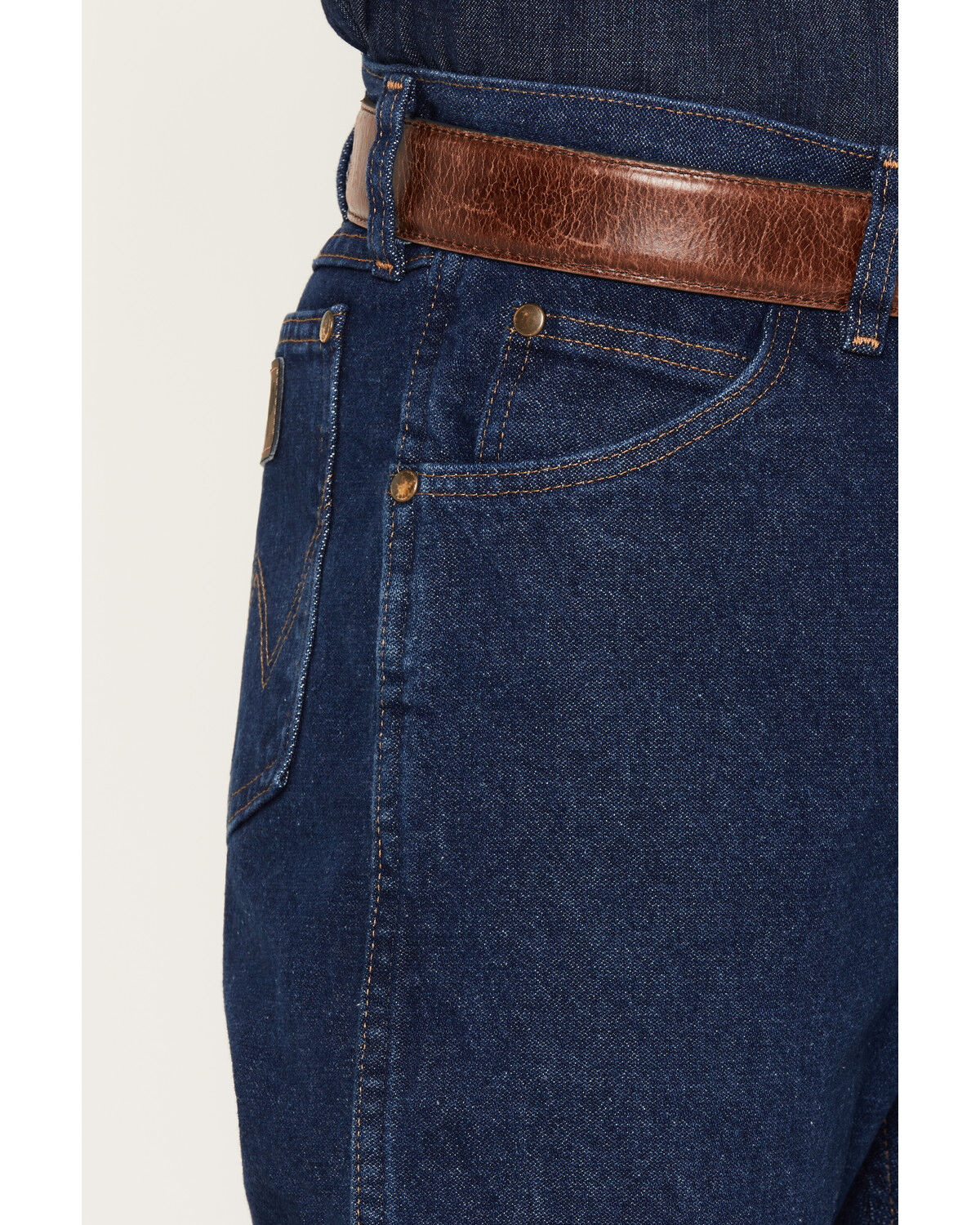 Image #2 - Wrangler 47MWZ Premium Performance Cowboy Cut Regular Fit Prewashed Jeans, Indigo, hi-res