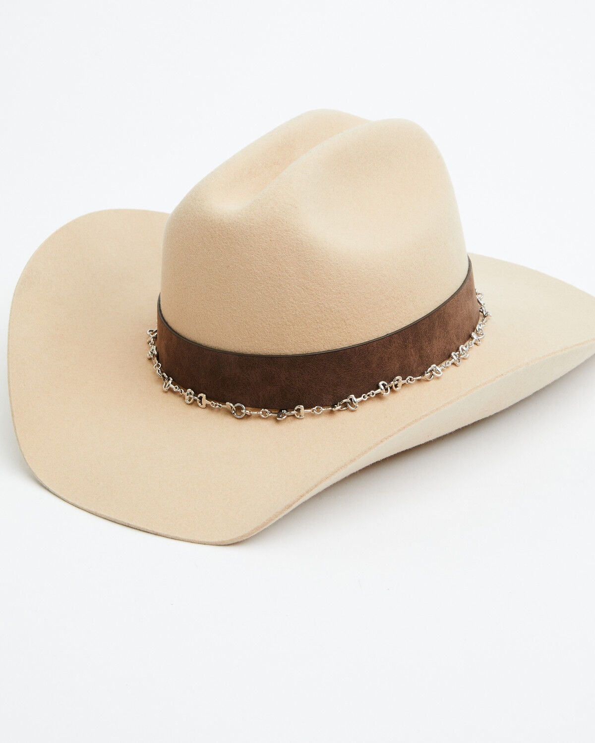 Image #1 - San Diego Hat Company Millie Wool Felt Cowboy Hat, Tan, hi-res