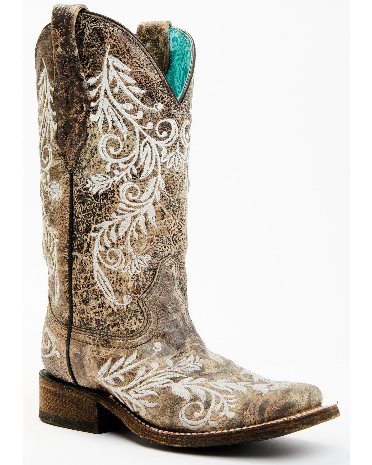 Image #1 - Corral Women's Glow in the Dark Western Boots - Square Toe, Brown, hi-res