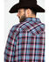 Image #5 - Resistol Men's Crook Small Plaid Long Sleeve Western Shirt, Light Blue, hi-res