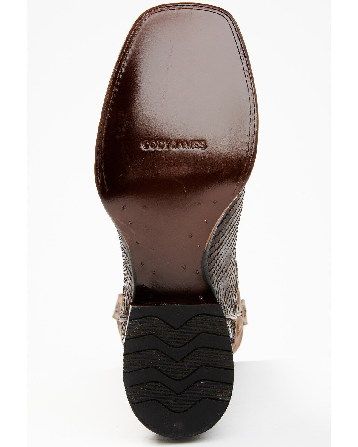 Image #7 - Cody James Men's Exotic Python Western Boots - Broad Square Toe, Chocolate, hi-res