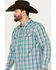 Image #2 - Moonshine Spirit&reg; Men's Agave Plaid Print Long Sleeve Western Snap Shirt, Grey, hi-res