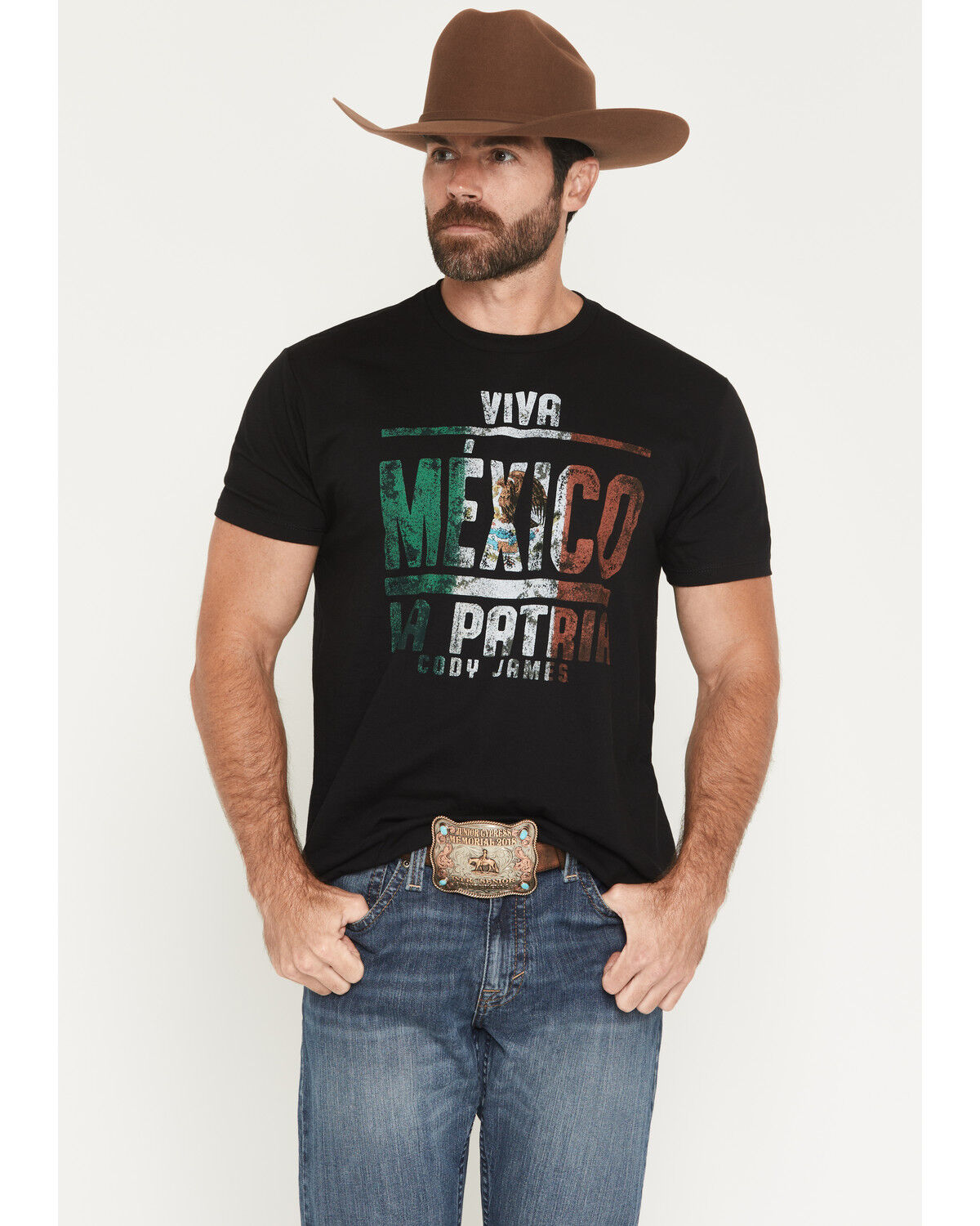 Image #1 - Cody James Men's Viva Mexico Short Sleeve Graphic T-Shirt, Black, hi-res