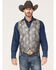 Image #1 - Cody James Men's Regal Paisley Print Vest, Silver, hi-res