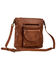 Image #2 - Myra Bag Women's Santa Clara Canyon Stitched Hairon Leather Crossbody Bag , Brown, hi-res