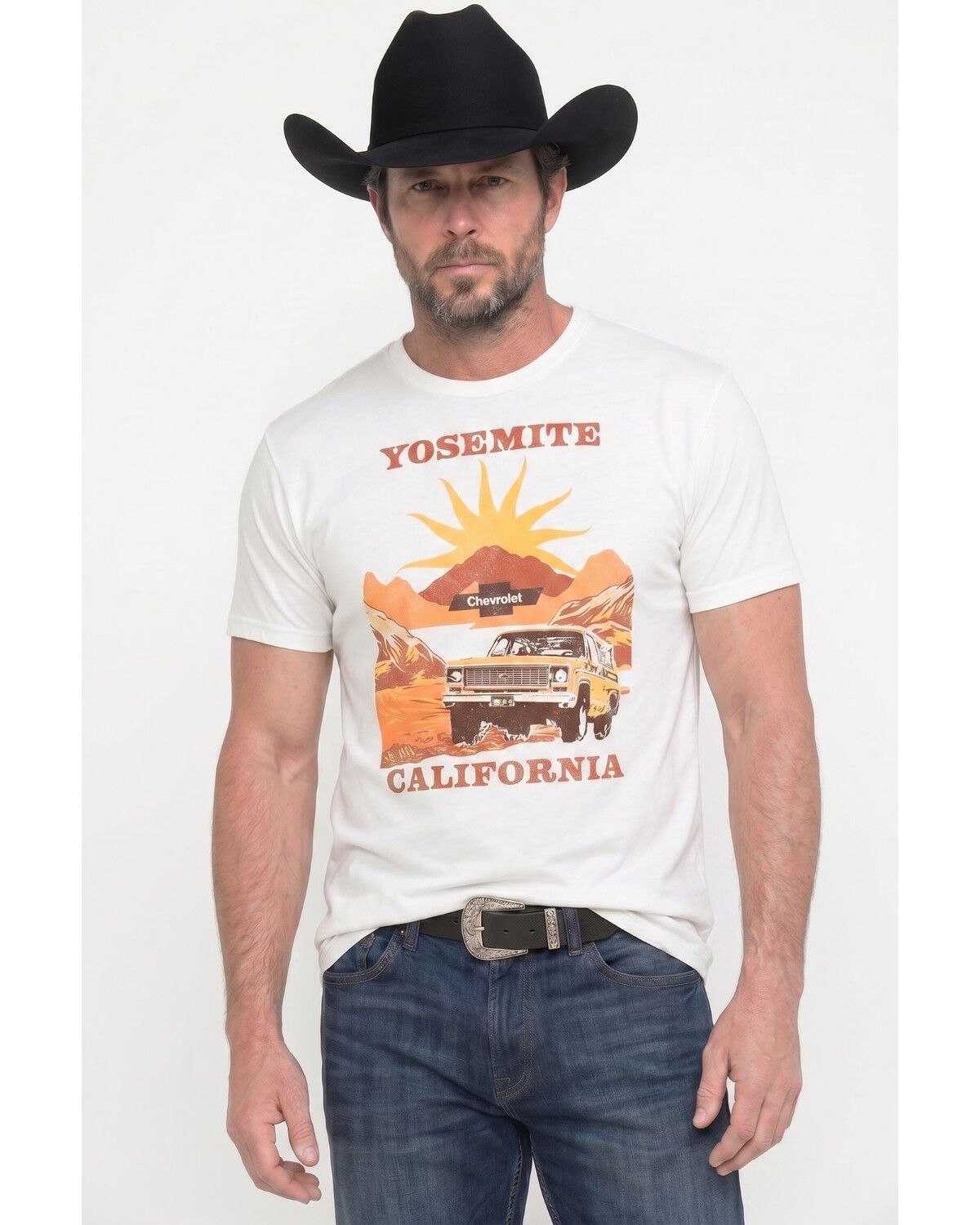 Americana Men's Chevrolet Yosemite Blazer Short Sleeve Graphic T-Shirt, White, hi-res