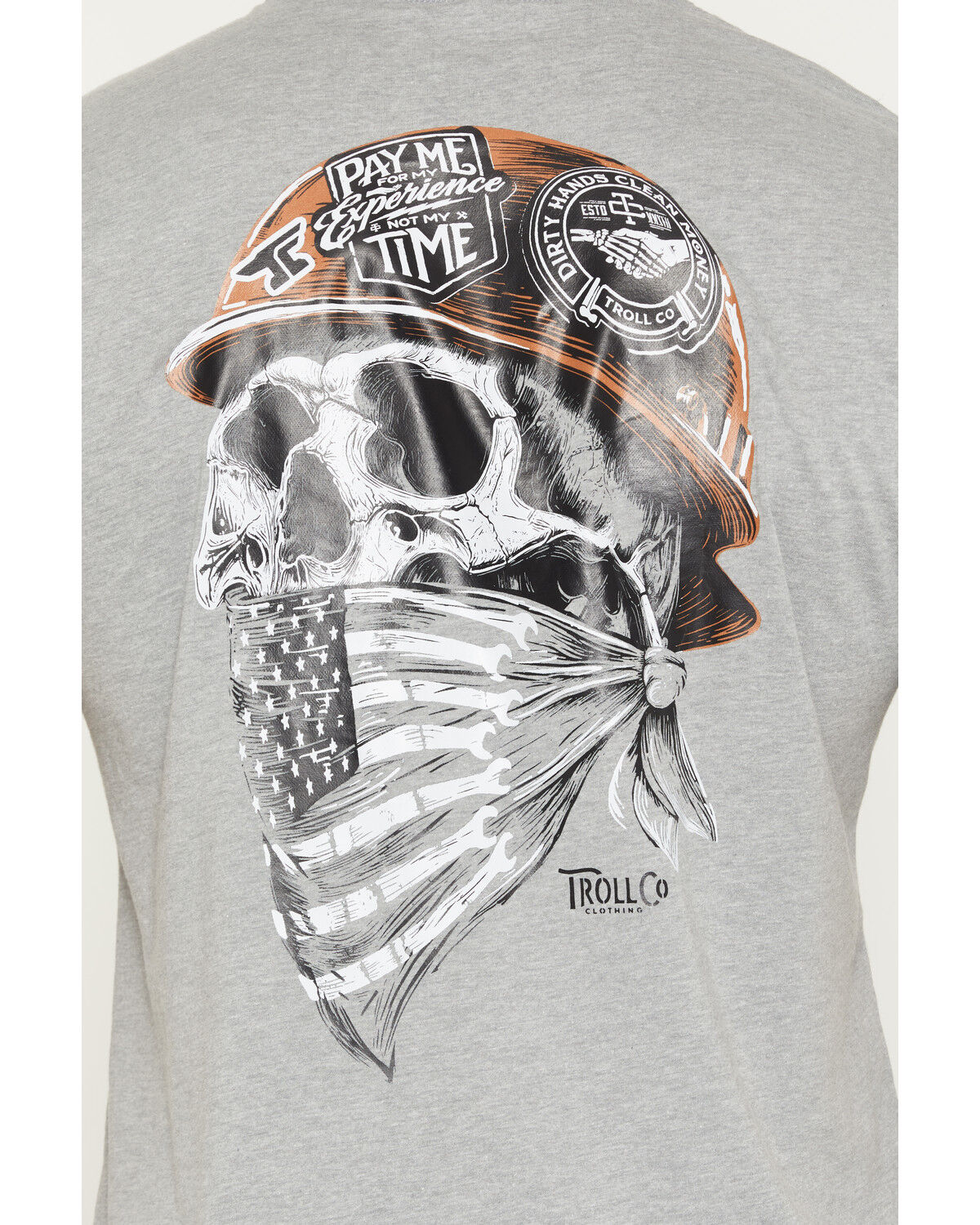 Image #4 - Troll Co Men's Headstrong Short Sleeve Graphic T-Shirt, Heather Grey, hi-res