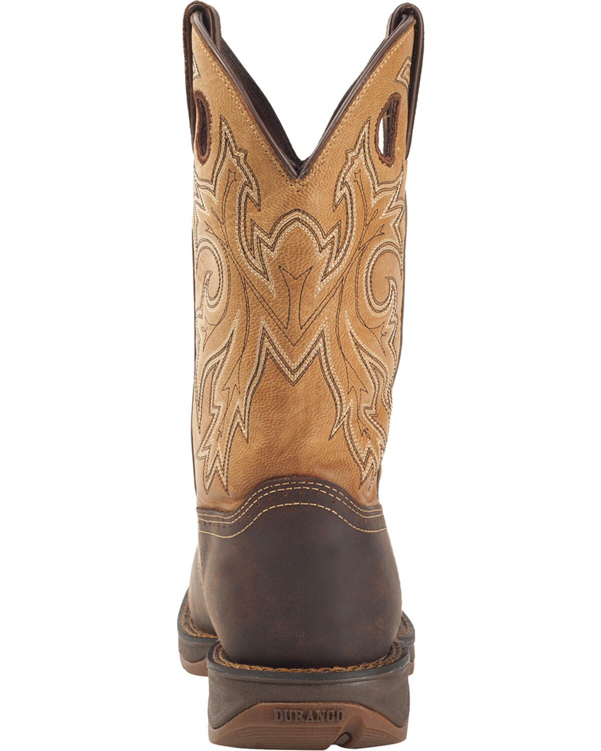 Image #8 - Rebel by Durango Men's Waterproof Steel Toe Western Work Boots, Brown, hi-res