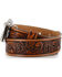 Image #4 - Justin Kid's Tooled Leather Belt, Brown, hi-res