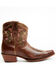 Image #2 - Shyanne Women's Chryssie Floral Shaft Western Fashion Booties - Snip Toe, Brown, hi-res