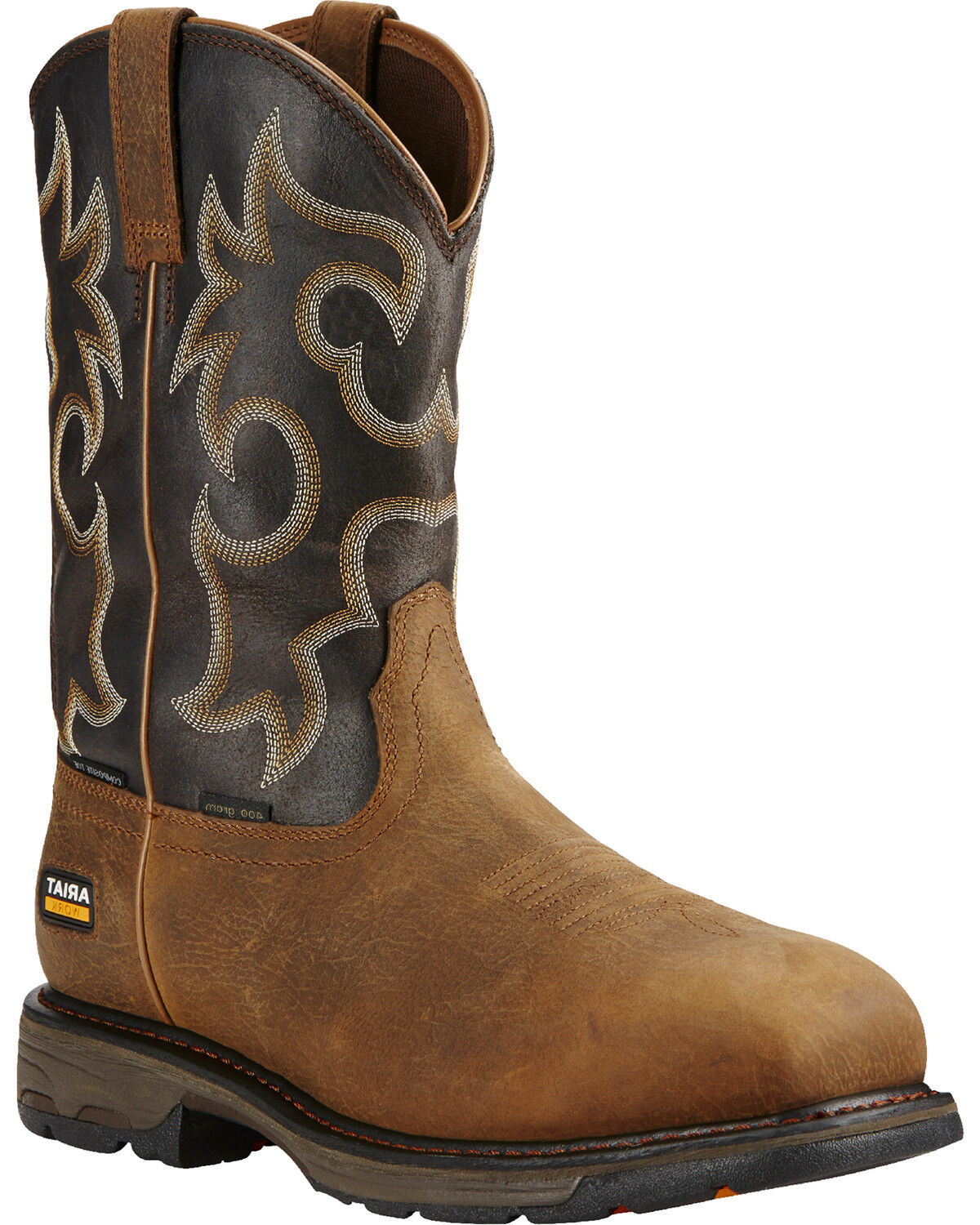 Ariat Men's WorkHog&reg; H2O 400g Cowboy Work Boots - Composite Toe, Brown, hi-res