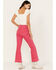 Image #3 - Idyllwind Women's High Risin Kick Stretch Flare Jeans, Cherry, hi-res