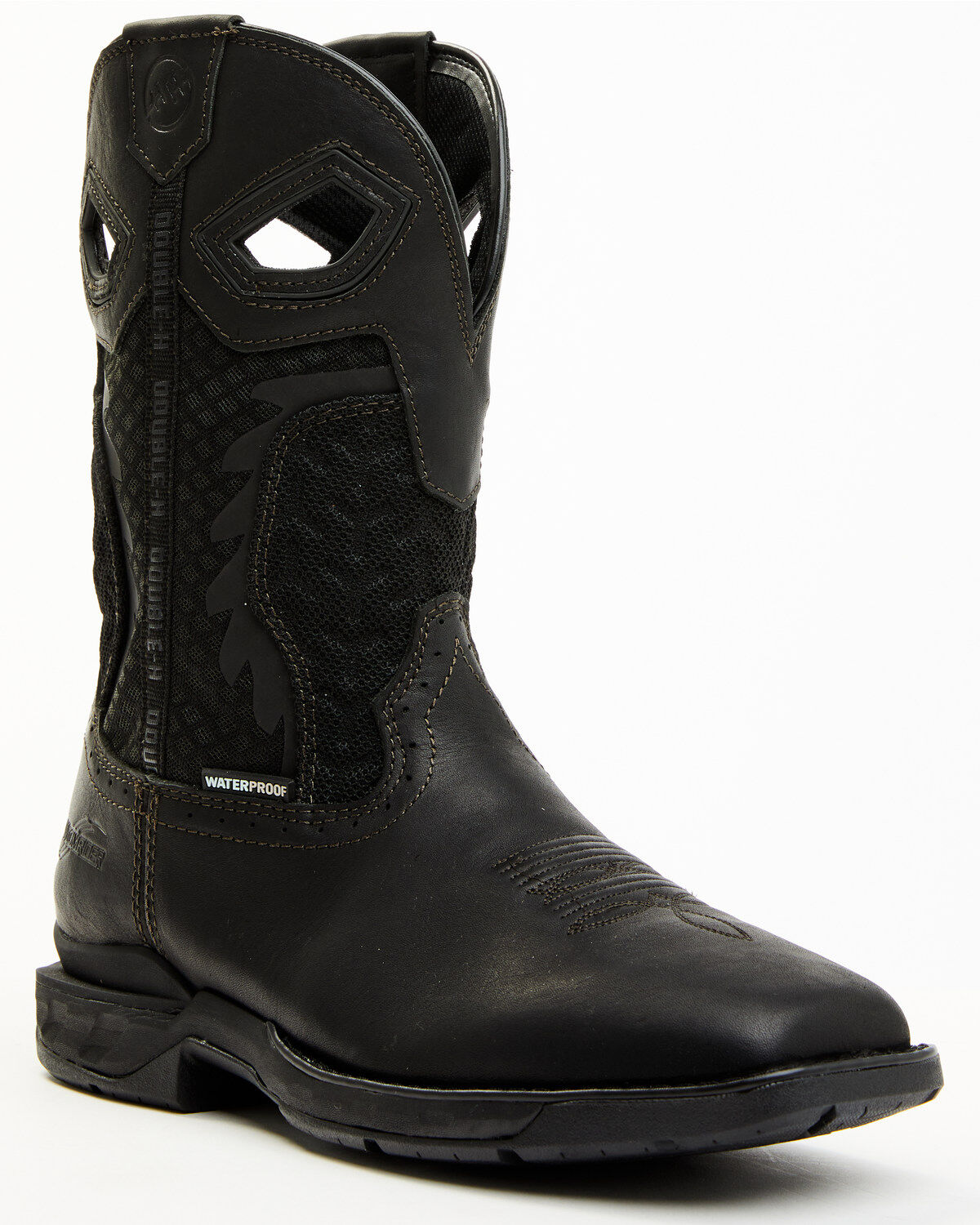Double H Men's Shadow Waterproof Performance Western Boots - Broad Square Toe, Black, hi-res