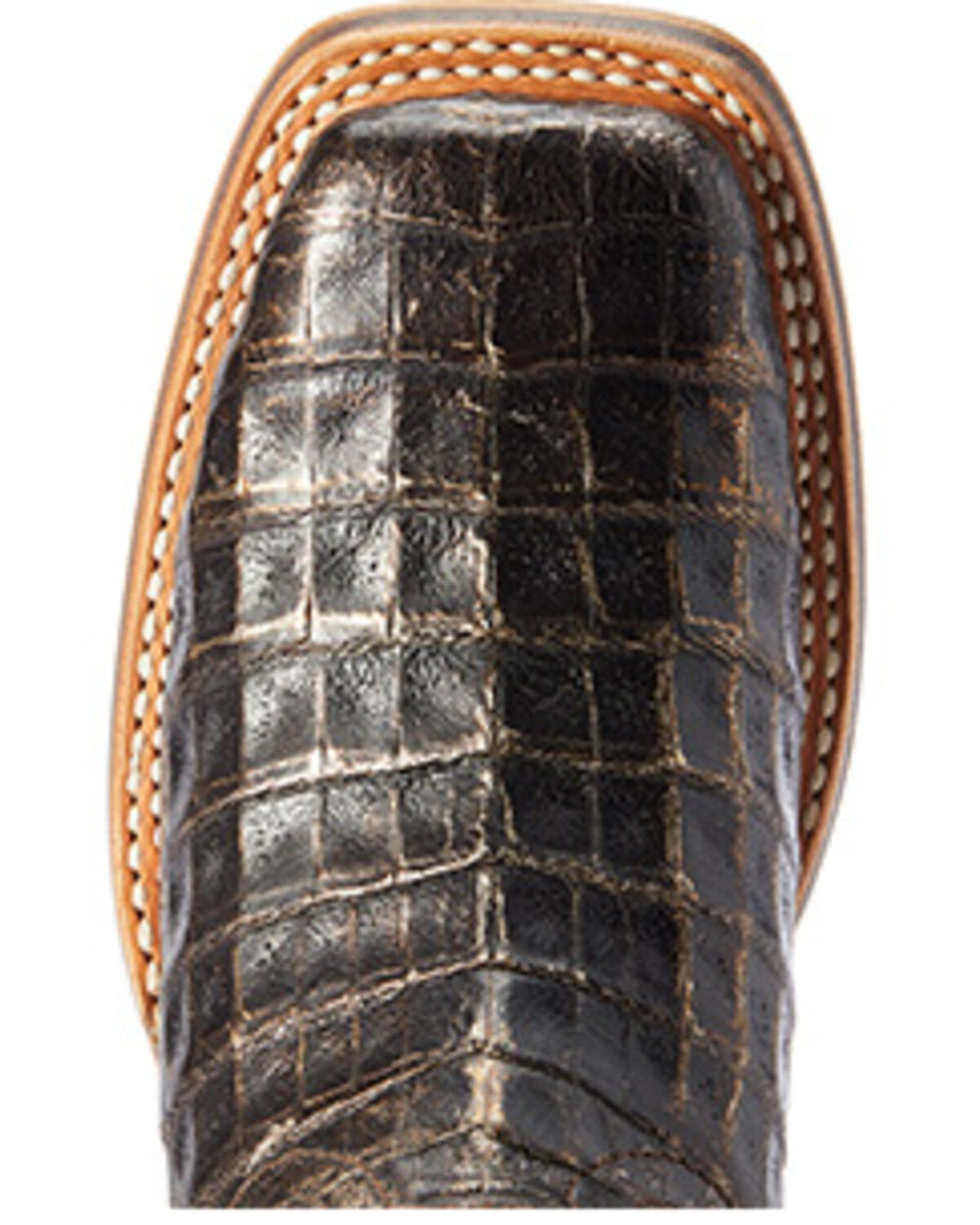 Image #4 - Ariat Women's Donatella Exotic Caiman Western Boots - Broad Square Toe, Black, hi-res