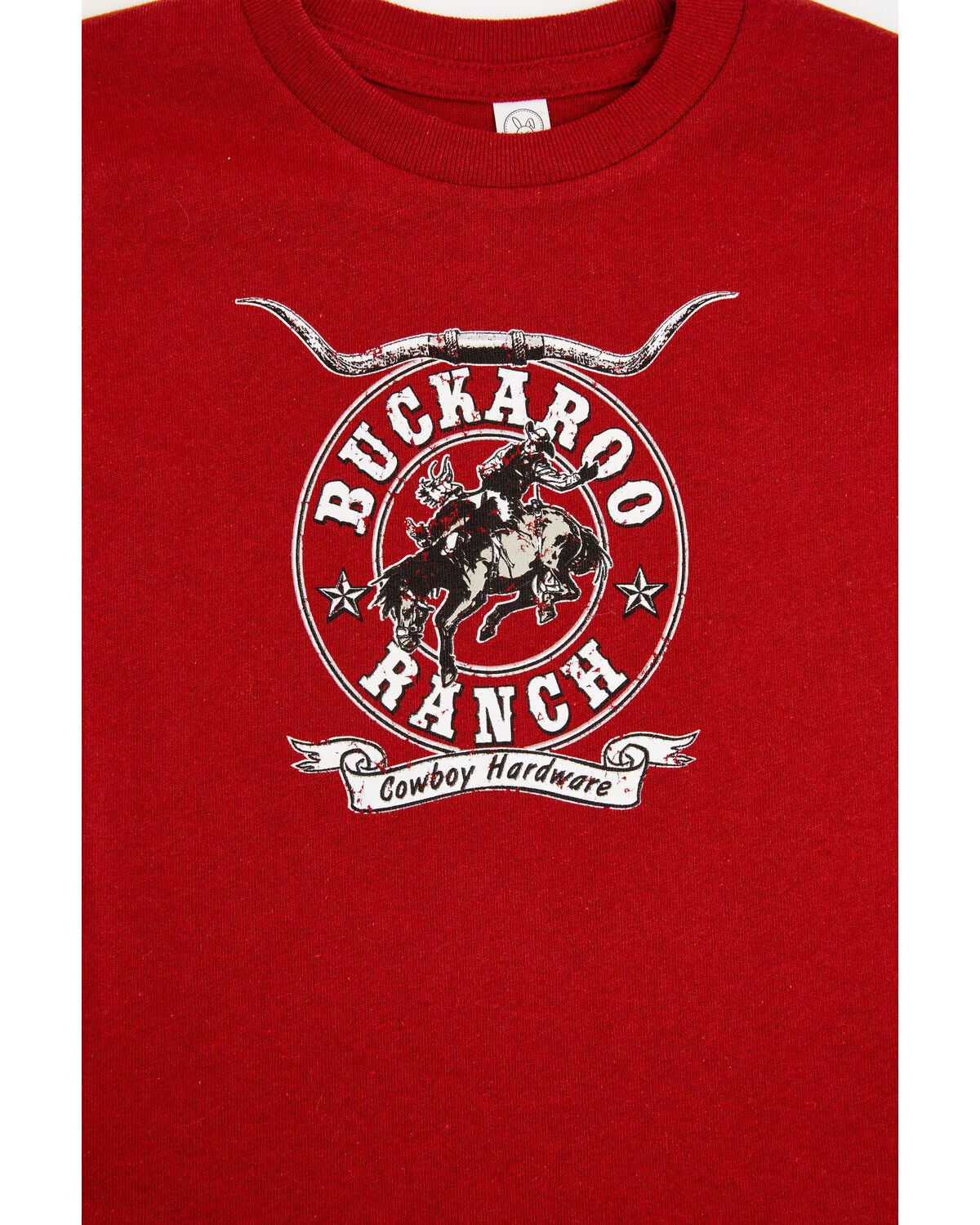 Image #2 - Cowboy Hardware Toddler Boys' Buckaroo Ranch Short Sleeve Graphic T-Shirt, Red, hi-res