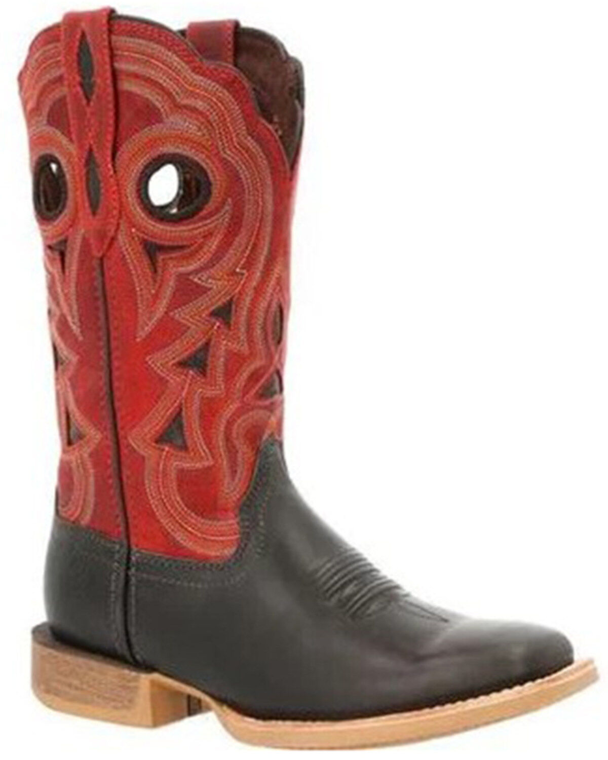 Durango Women's Lady Rebel Pro Crimson Performance Western Boot - Broad Square Toe, Black/red, hi-res