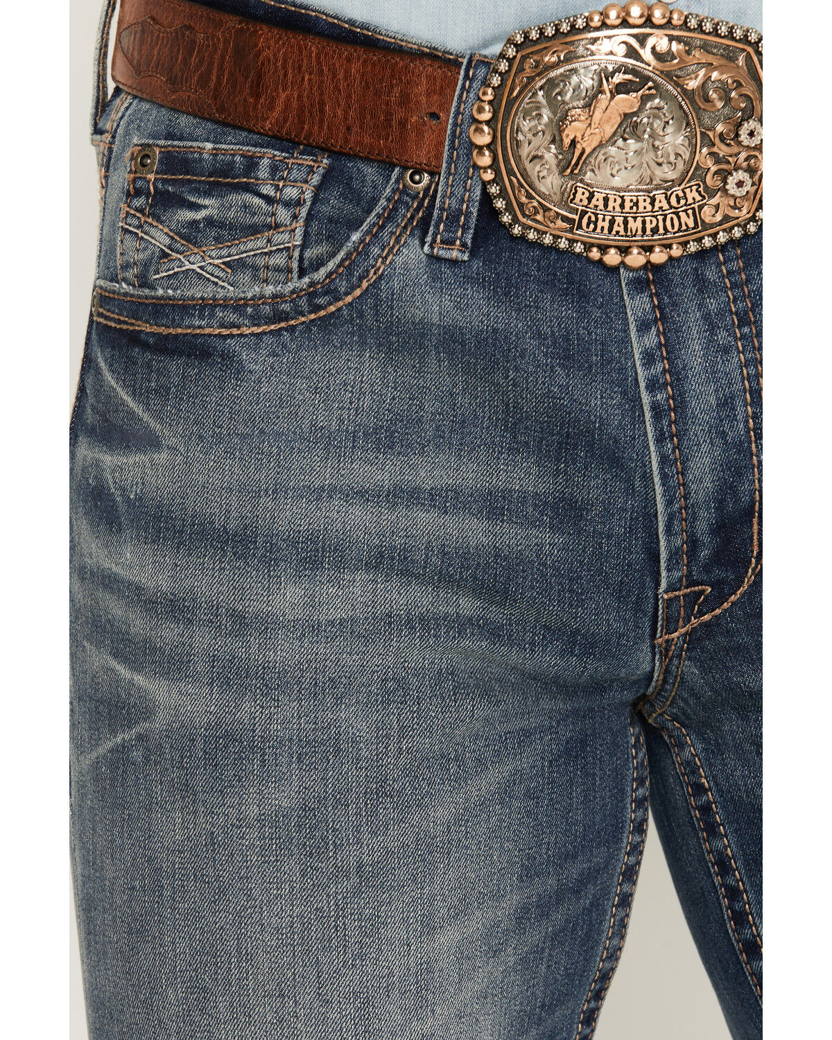 Image #2 - Cody James Men's Denver Wash Wyatt Slim Bootcut Stretch Denim Jeans, Medium Wash, hi-res
