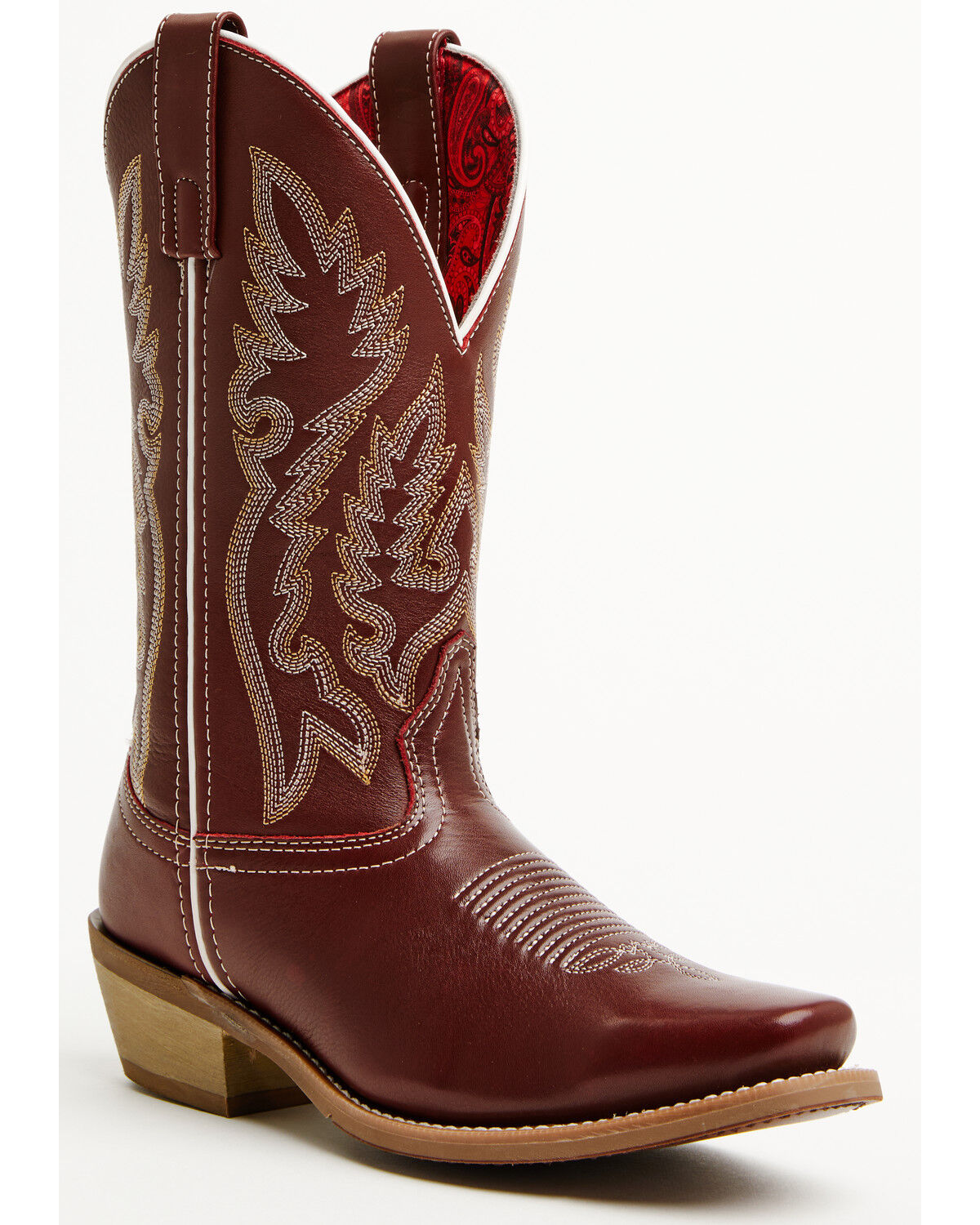 Image #1 - Laredo Women's Vera Western Boots - Square Toe, Red, hi-res