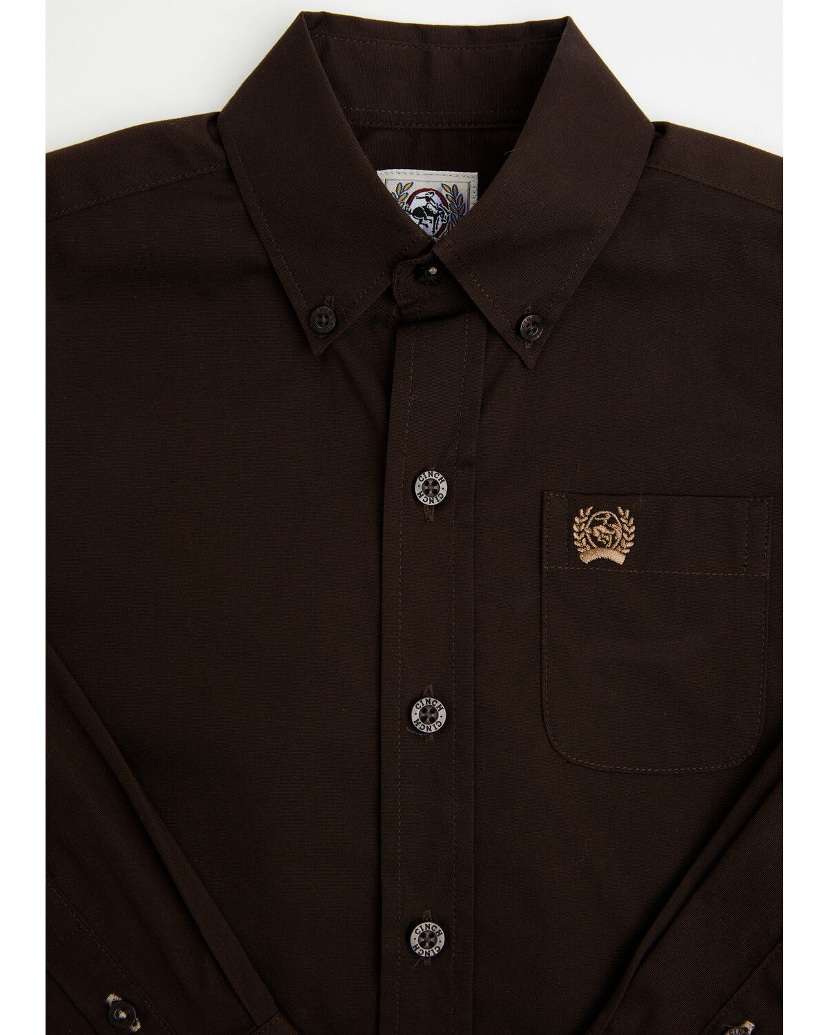 Image #2 - Cinch Toddler Boys' Solid Long Sleeve Button-Down Stretch Western Shirt, , hi-res